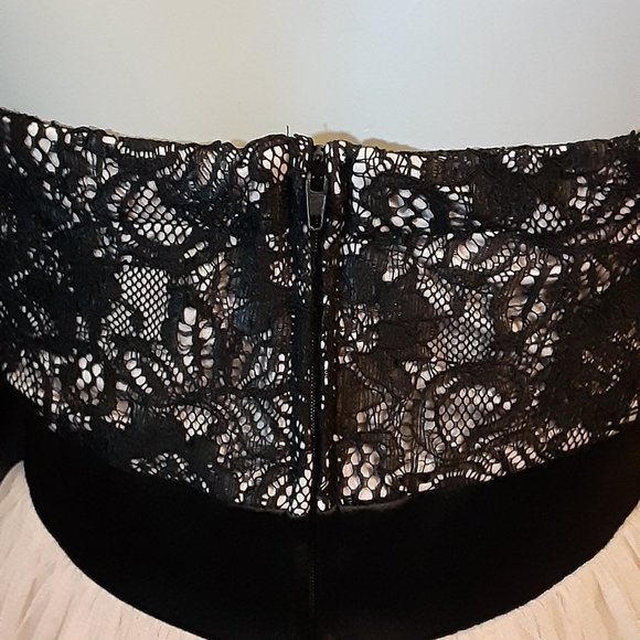 Mystic Woman's Gorgeous Party Dress in Blush and Black with tule Overlay and Bow - Picture 5 of 9